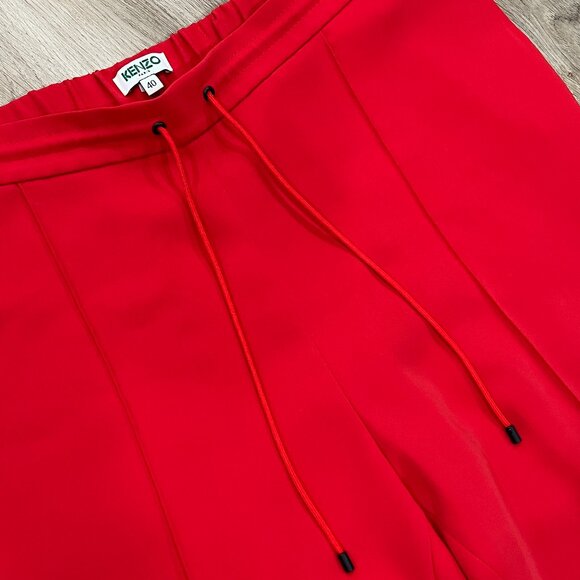 KENZO Red Pleated Trouser Pants sz 40 Medium - Picture 3 of 6
